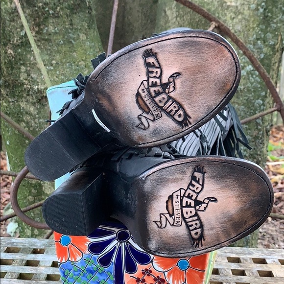 FREEBIRD BT STEVEN NEW! INCA Fringe Tall Boots 7 - Picture 7 of 11